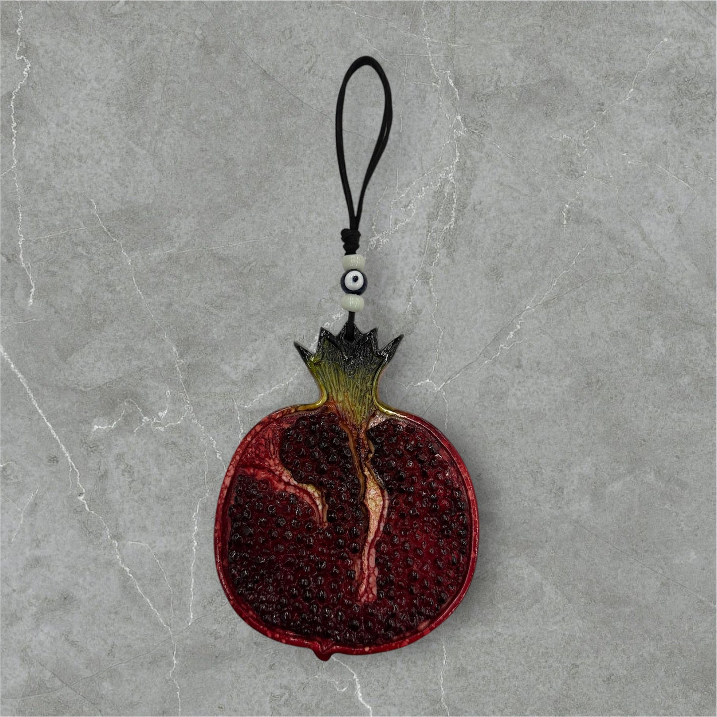 Pomegranate Wall Hanging, Nazar Boncuk, Turkish Decor, Evil Eye Door Hanger, Blue Evil Eye, Protection Talisman, wall decor