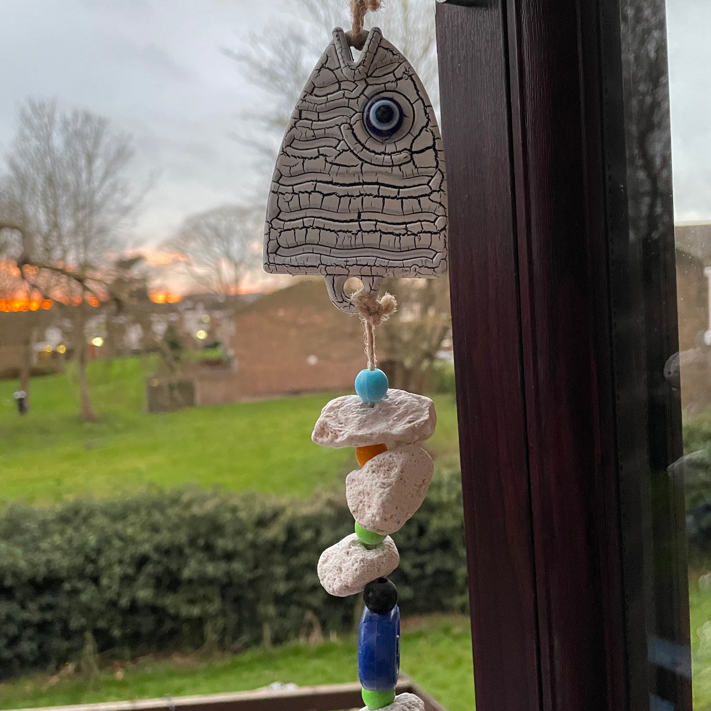 FISH SHAPED EVILEYE WALL HANGING