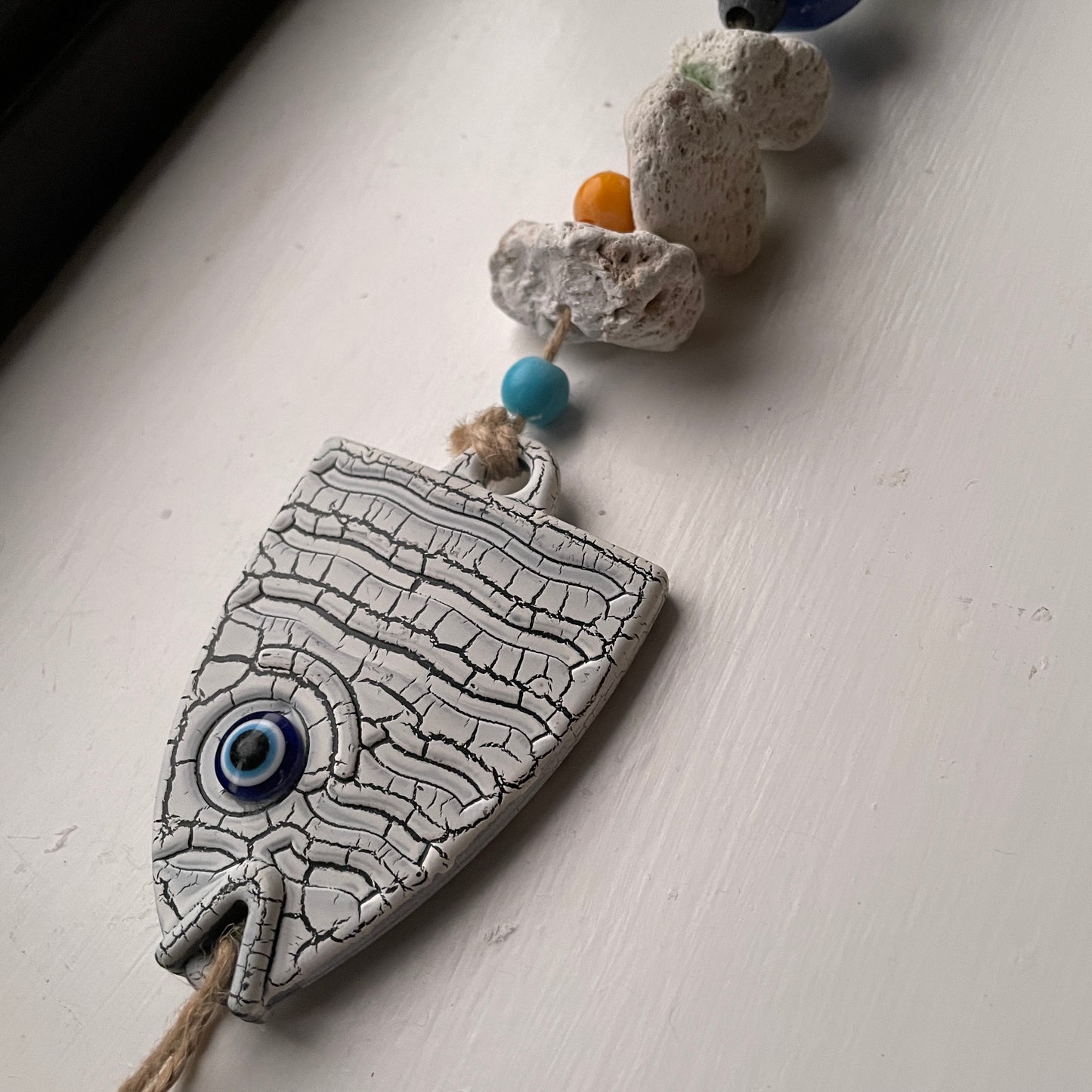 FISH SHAPED EVILEYE WALL HANGING