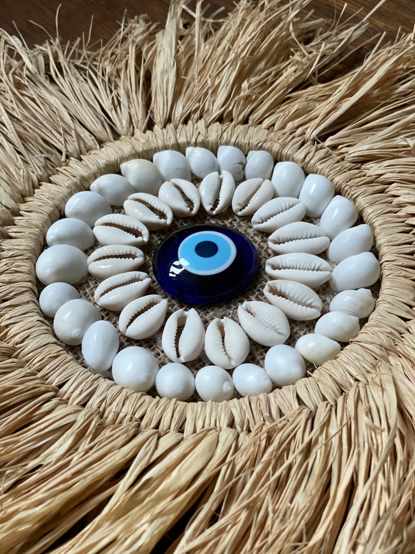 Oyster Evil Eye Hanging