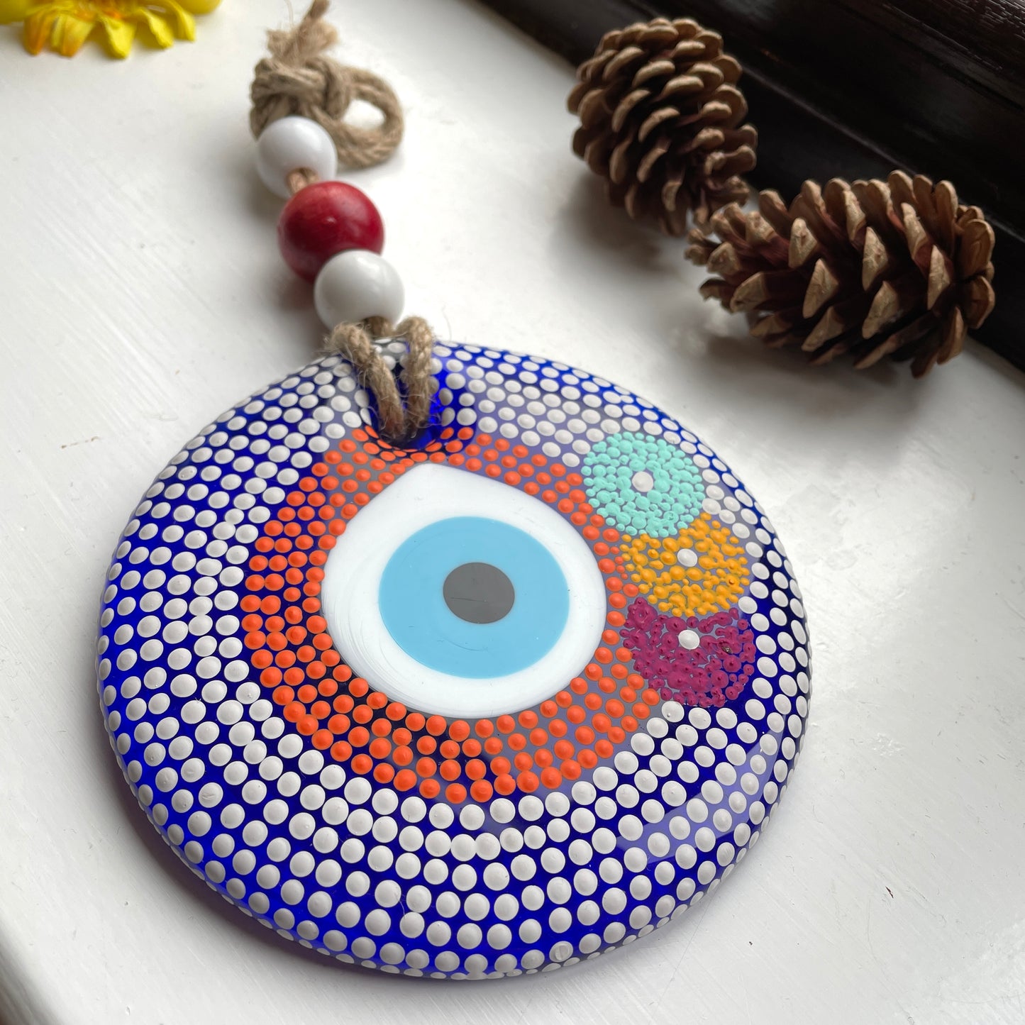 PAINTED EVILEYE WALL HANGING