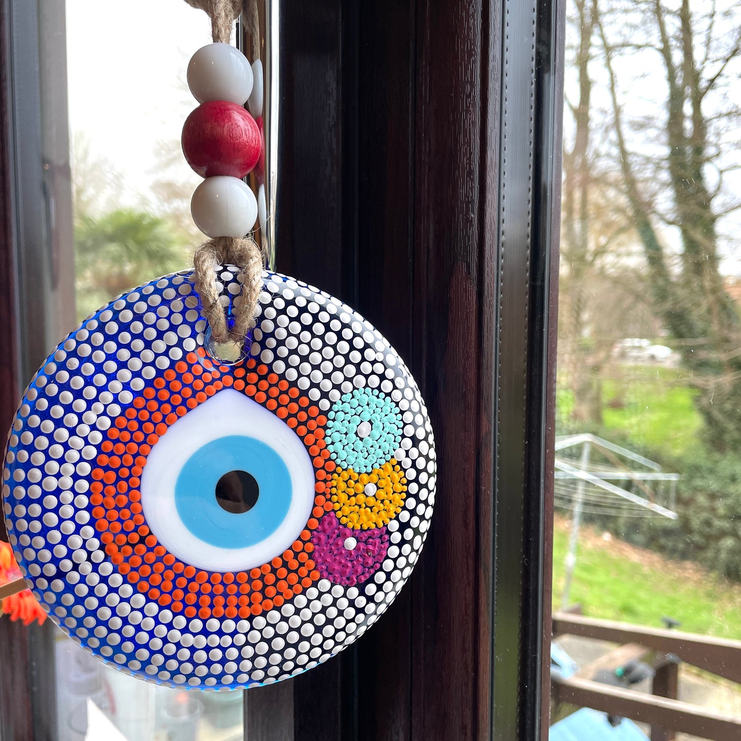 PAINTED EVILEYE WALL HANGING