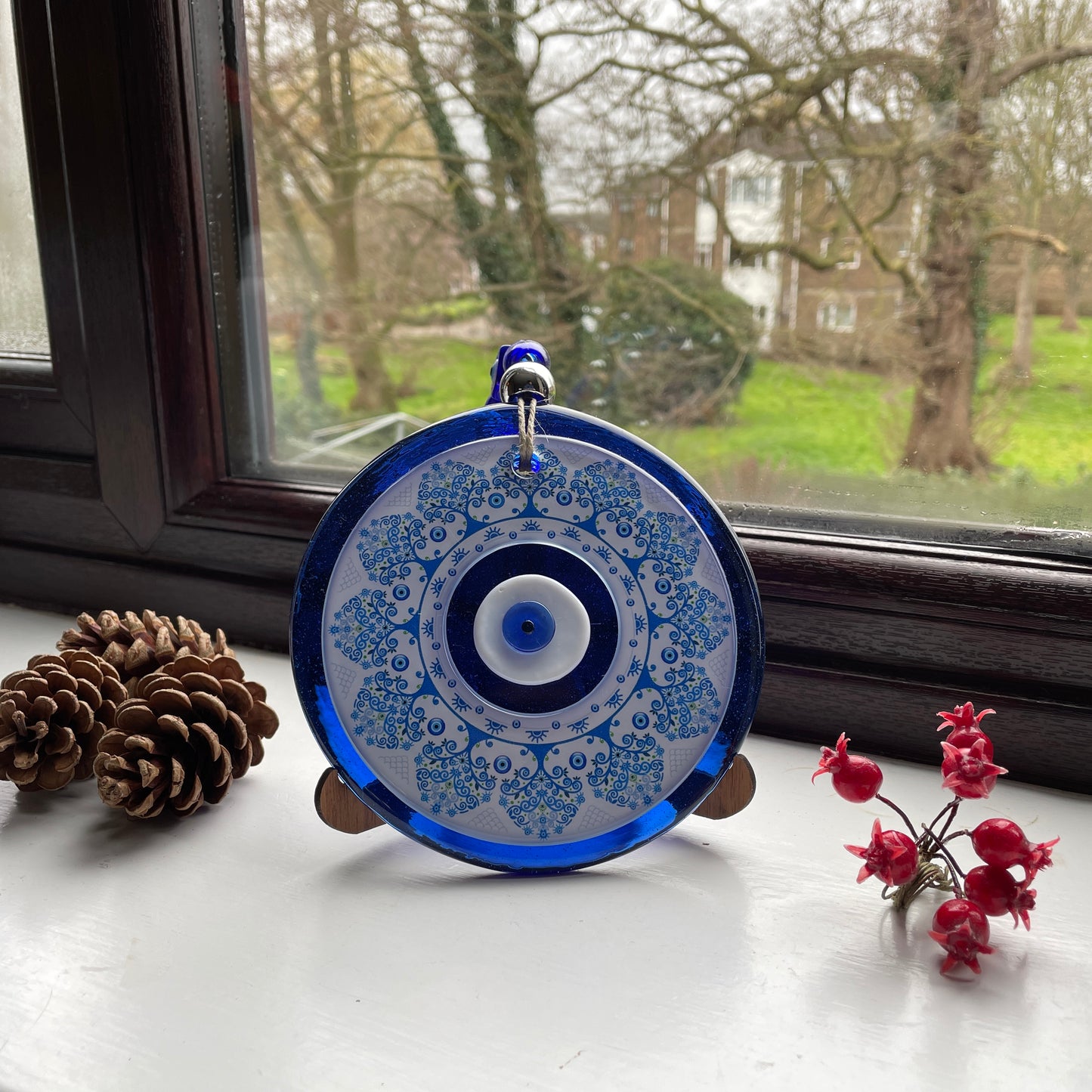 TREE PAINTED EVILEYE WALL HANGING