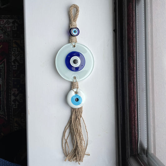 WHITE EVILEYE WALL HANGING