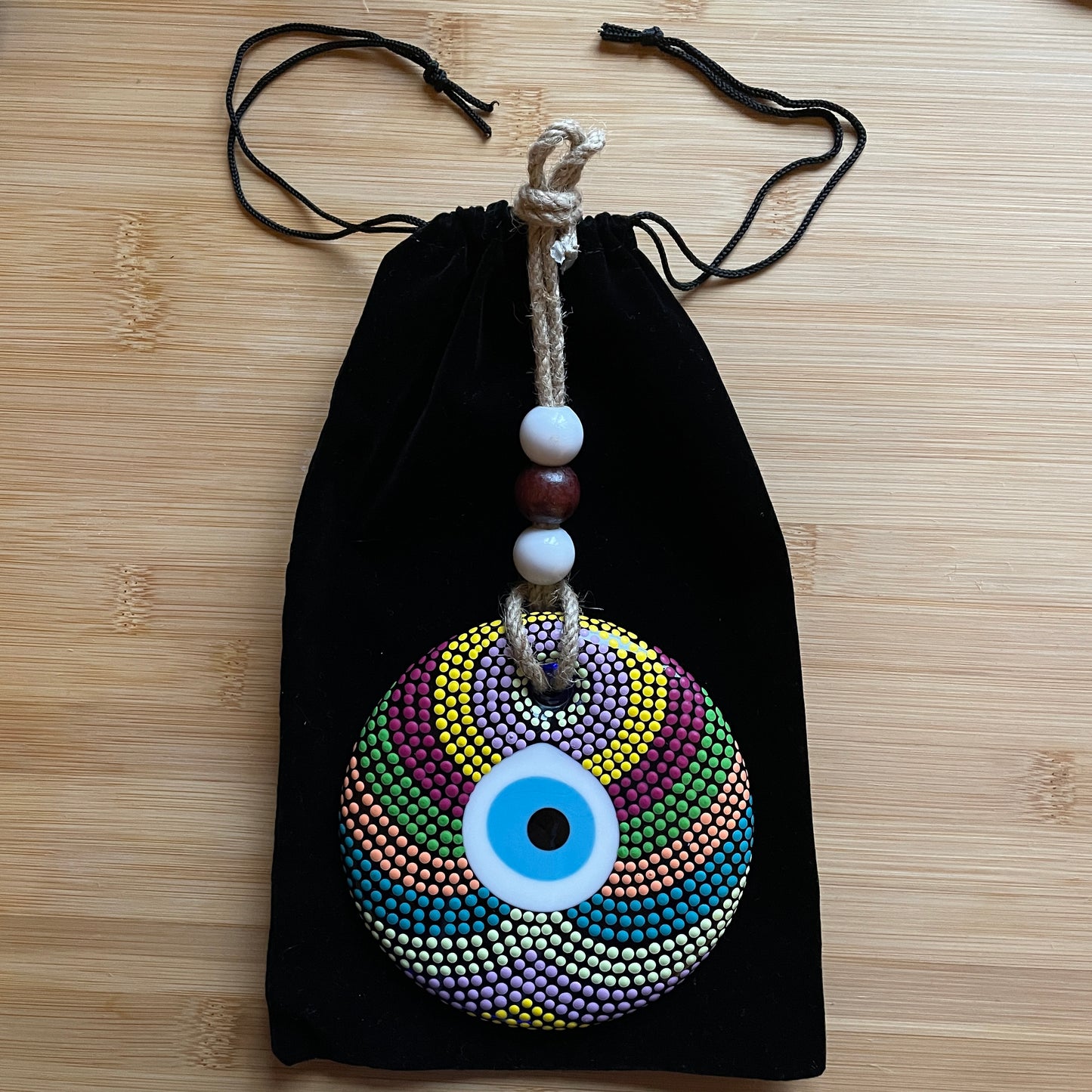 COLOURFUL EVIL EYE HANGING