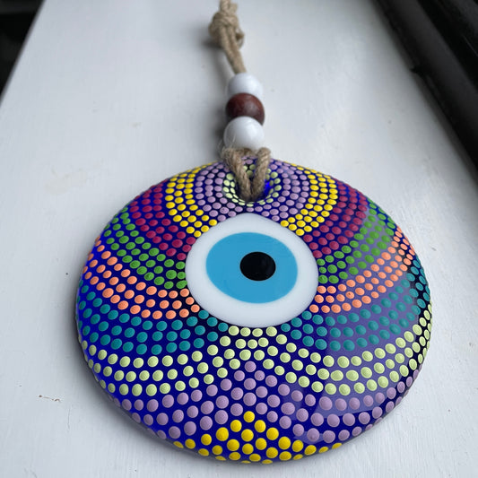 COLOURFUL EVIL EYE HANGING