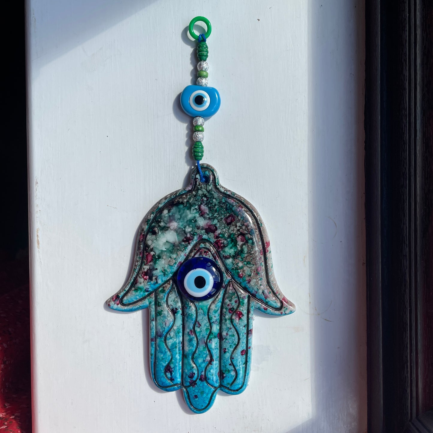 Multi Colored Hamsa Evileye Wall Hanging