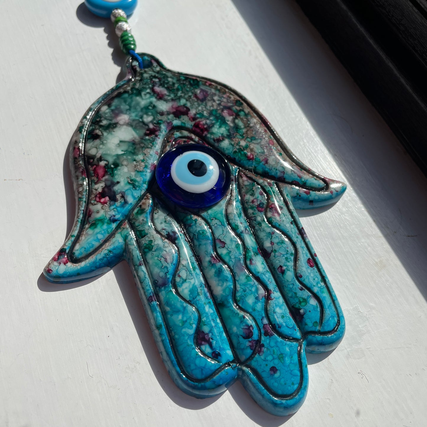 Multi Colored Hamsa Evileye Wall Hanging